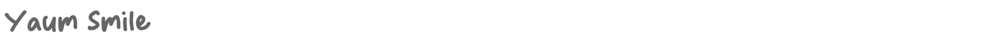 Sample characters Yaum Smile Font